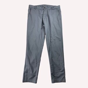 Lululemon Commission Slim Pant Swift Cotton Mens 34x30 Gray Stretch Commute Work